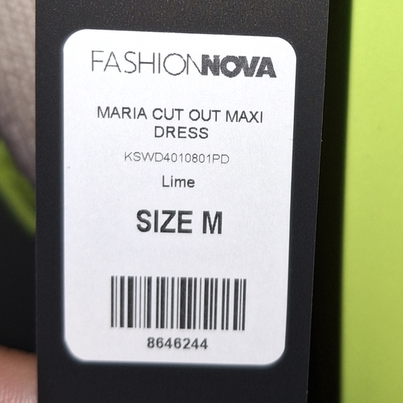Fashion Nova- Maria Cut Out Maxi Dress- W Sz Medium - Picture 9 of 10